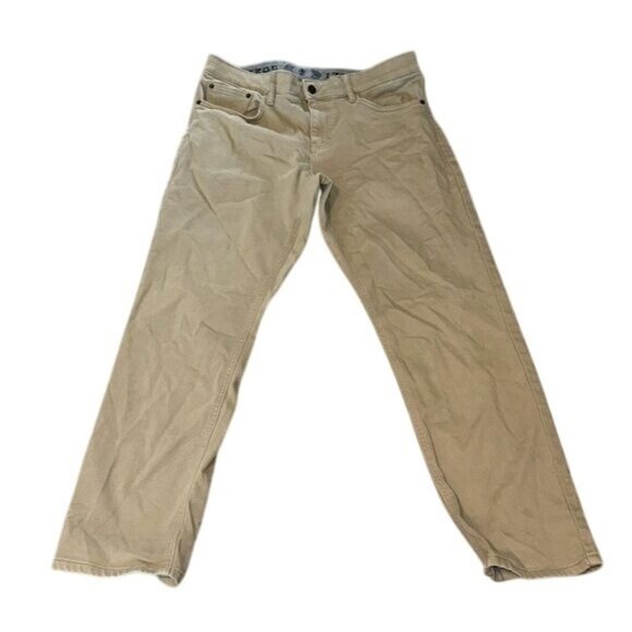 Izod Mens Regular Fit Khaki Pants 32x30 Cotton Blend - Picture 1 of 8